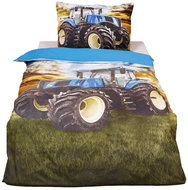 TopSheets 3D bedding 140×200+70×90 - Tractor blue - Bed Linen