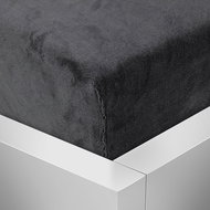 TopProstěradla Mikroflanel prostěradlo 140×200 Elegance - Černá - Prostěradlo