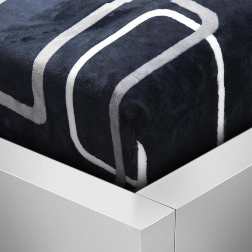 TopSheets Microflannel sheet 90×200 Pictures - Squares black and white - Bedsheet - Main image