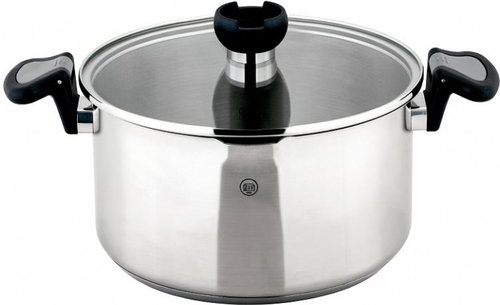 CARL SCHMIDT SOHN Stainless steel saucepan with straining lid ARON 20cm - Pot - Main image