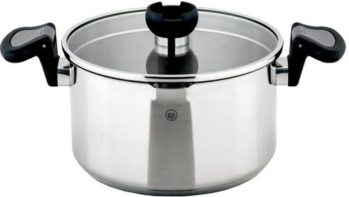 CARL SCHMIDT SOHN Stainless steel saucepan with straining lid ARON 24cm - Pot - Main image