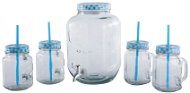 CS Solingen Drink adagoló és üveg készlet 4 db kék - Italadagoló