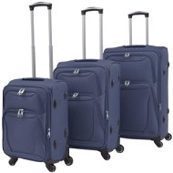 Shumee 3dílná souprava měkkých kufrů na kolečkách, tmavě modrá - Sada kufrov