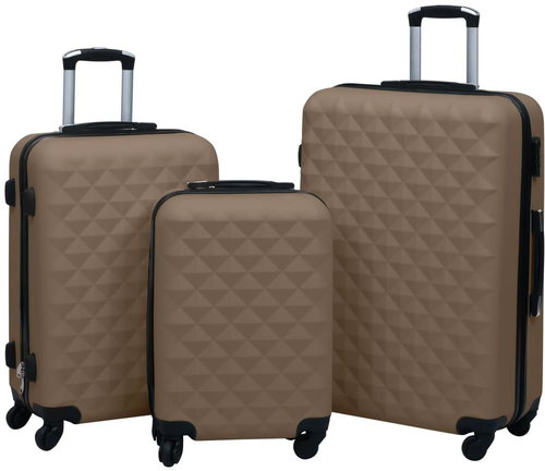 Shumee Set of wheeled suitcases 3 pcs, ABS, brown - Case Set - Main image