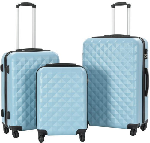Shumee Set of wheeled suitcases 3 pcs, ABS, blue - Case Set - Main image