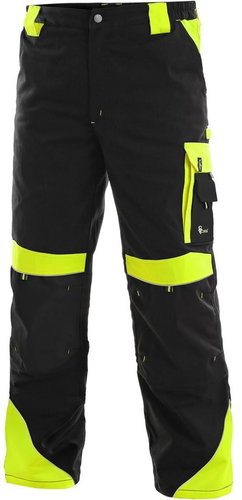 CXS SIRIUS BRIGHTON waist pants, black and yellow, size 58 - Work Trousers - Main image