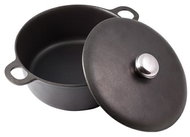 Czech Enamel Cast iron pot with lid Eduard, Gourmetina, black edition - Pot