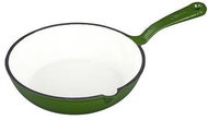 Czech Enamel Cast iron frying pan small - Tereza, Gourmetina, leaf green - Pan