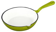 Czech Enamel Cast Iron Frying Pan Small - Tereza, Gourmetina, grass green - Pan