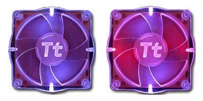 mřížka Thermaltake CoolMod A1556, transparentní svítící mřížka, 80x80mm, 4x LED - - - Main image