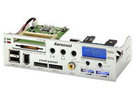 Aerocool Coolpanel Silver, stříbrný (silver), panel do 5.25" pozice, 8in1 čtečka, displej, USB, FW,  - -