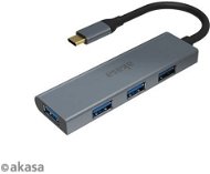 AKASA USB Type-C Hub - 4 x USB3.0 A / AK-CBCA25-18BK típusú - USB Hub