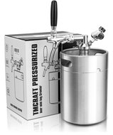 TMCRAFT Mini soudek s výčepem 5 l, tlakový sud z ušlechtilé oceli s nastavitelným kohoutkem - Výčepní zařízení