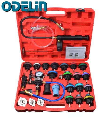 Progici Universal Cooling System Pressure Test and Vacuum Refill Kit, 28 pcs - Pressure Meter - Main image