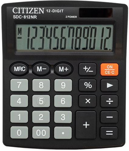 CITIZEN SDC812NR Black - Calculator - Main image