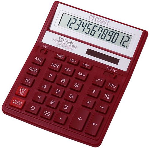 CITIZEN SDC888XRD rot - Taschenrechner - Hauptbild