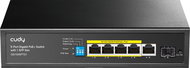 CUDY 5-Port Gigabit PoE+ Switch with 1 SFP - Switch