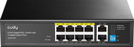 CUDY 8-Port Gigabit PoE+ Switch with 2 Gigabit Uplink Ports - Switch