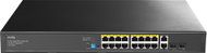 CUDY 16-Port Gigabit PoE+ Switch with 2 GbE and 2 Gigabit SFP - Switch
