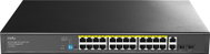 CUDY 24-Port Gigabit PoE+ Switch with 2 GbE and 2 Gigabit SFP - Switch