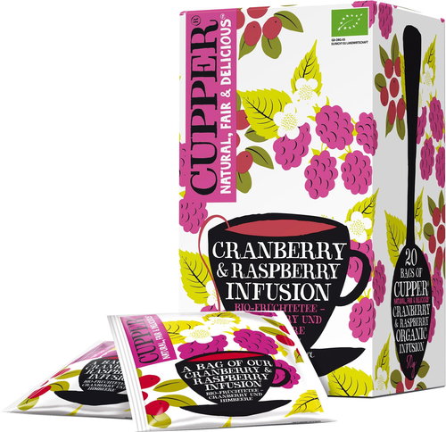 Cupper BIO Cranberry & Raspberry Infusion 20 × 2.5 g - Tea - Main image
