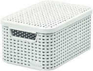 Storage Box Curver storage basket RATTAN Style2 with lid S - Úložný box