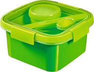 CURVER SMART TO GO 1,1 liter, evőeszközzel, kis tállal és tálcával - zöld - Tárolóedény