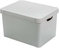 Curver ART DECO BOX L - šedý s tečkami - Úložný box