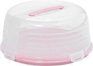 Tray CURVER CAKE BOX Tray with Lid, 34.7 x 15.6 x 34.7cm, Pink - Podnos