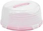 CURVER CAKE BOX Tortenbutler Kuchenbehälter - 34,7 cm x 15,6 cm x 34,7 cm - pink - Tablett
