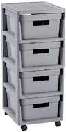 Curver Infinity, drawers, 4 × 11 l, grey - Storage Box