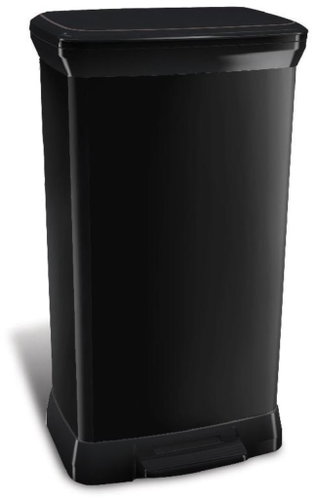 Curver Deco Bin 50L, Black - Rubbish Bin - Main image