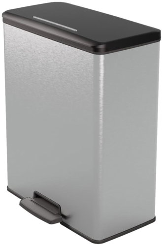 Curver Deco Bin 65L, Silver - Rubbish Bin - Main image