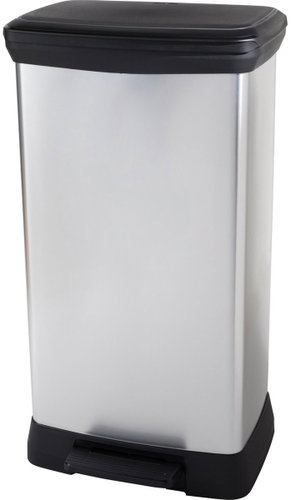 Curver Deco Bin Duo 23L+23L, Silver - Rubbish Bin - Main image