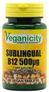 Veganicity Vitamin B12 500µg (Methylcobalamin), 90 Vegan Tablets - Vitamin B