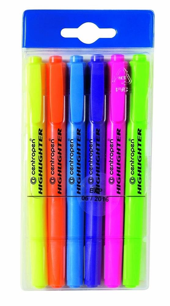Centropen 8722/6 Szövegkiemelő szett tokban
