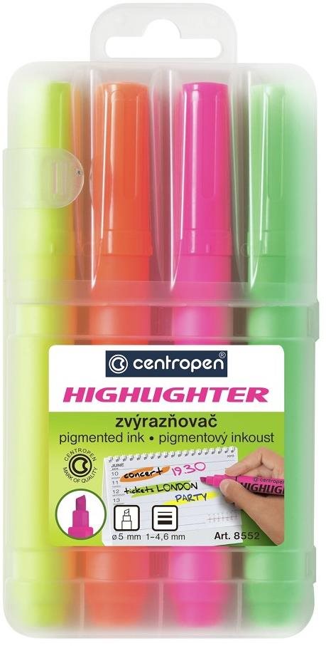 Centropen 8552/4 Szövegkiemelő szett tokban