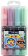 CENTROPEN Textmarker 8542/4 Highlighter Flexi Soft im Etui - Textmarker