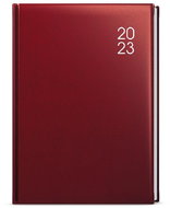 Baloušek tisk týdenní diář Tomáš balacron A4 bordó 2023 - Diář