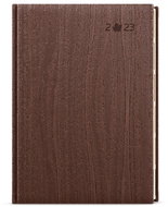 Baloušek tisk týdenní diář Oskar wood A5 hnědá 2023 - Diář