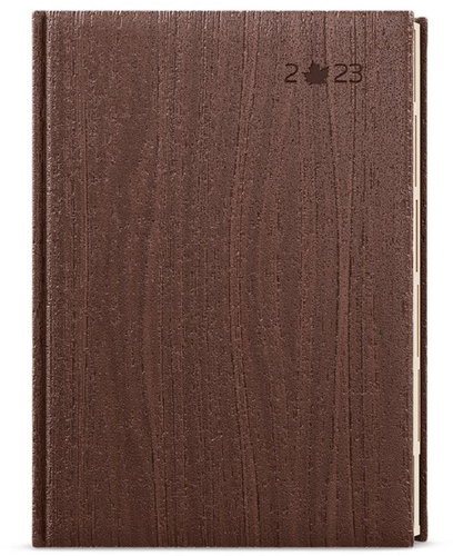 Baloušek tisk týdenní diář Oskar wood A5 hnědá 2023 - Diář - Main image