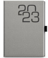 Baloušek tisk denní diář David Fabric A5 šedá 2023 - Diář