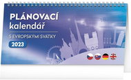 Presco Group Stolní kalendář Plánovací s evropskými svátky 2023 - Stolní kalendář