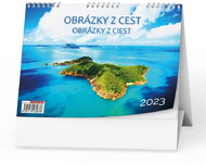 Baloušek tisk Stolní kalendář Obrázky z cest 2023 - Stolní kalendář