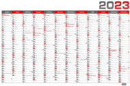 Baloušek tisk Nástěnný roční kalendář B1 červený 2023 - Nástěnný kalendář
