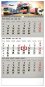 Presco Group Nástěnný kalendář 3měsíční Spedice šedý – s českými jmény 2023 - Nástěnný kalendář