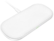 Vezeték nélküli töltő ChoeTech 5-Coils Dual Wireless Fast Charger Pad 2x 10W White - Bezdrátová nabíječka