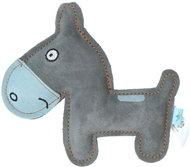 Holland Animal Care Squeaky Donkey Olda - durable cowhide toy, grey and blue - 18cm - Dog Toy