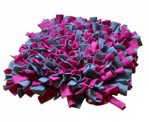 Sniffing rug Dark pink-grey Size: 30x30cm - Snuffle Mat - Main image