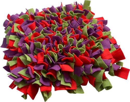 Sniffing rug Red-green-purple Size: 45x30cm - Snuffle Mat - Main image